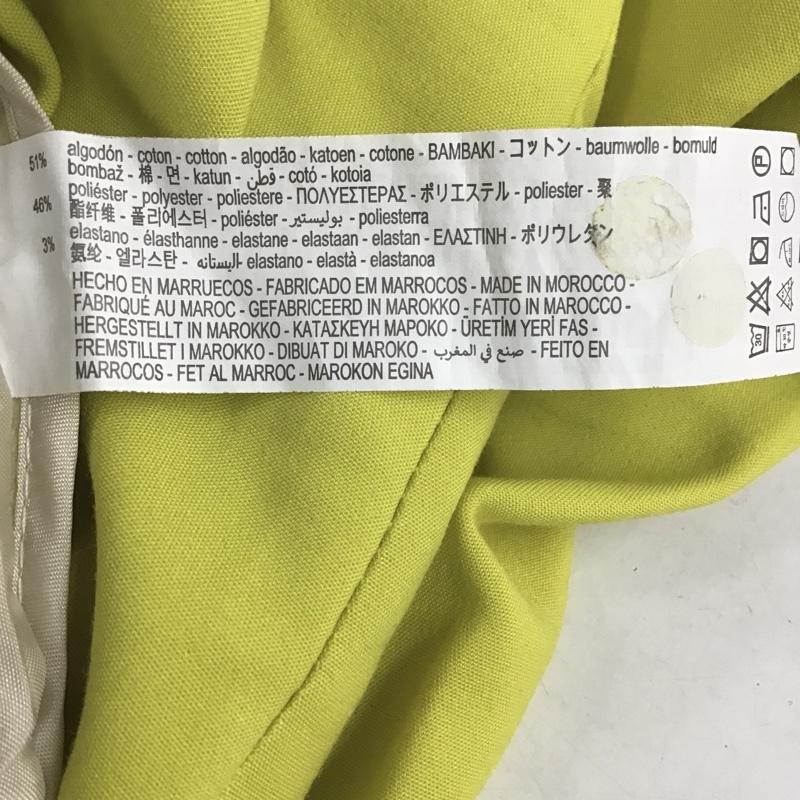 ザラ ZARA パンツ スラックス 7290 042 520 センタープレス 無地 黄 / イエロー /  レディース USED 古着 中古 10101179