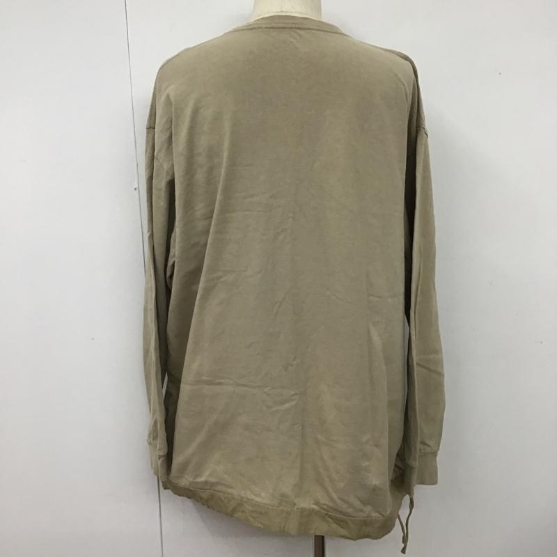 ガンホー GUNG HO カットソー 長袖 211-1223 FREAK’S STORE 胸ポケット M ロゴ、文字 ベージュ / ベージュ / メンズ USED 古着 中古 10101182