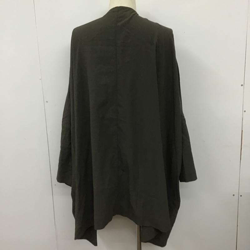 バシスブルック BASISBROEK カーディガン 長袖 ガウンカーディガン 2 無地 チャコールグレー / チャコールグレー / メンズ USED 古着 中古 10101185