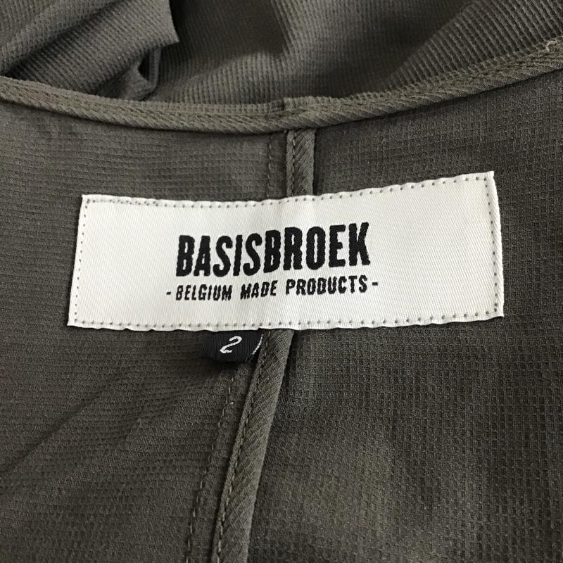 バシスブルック BASISBROEK カーディガン 長袖 ガウンカーディガン 2 無地 チャコールグレー / チャコールグレー / メンズ USED 古着 中古 10101185