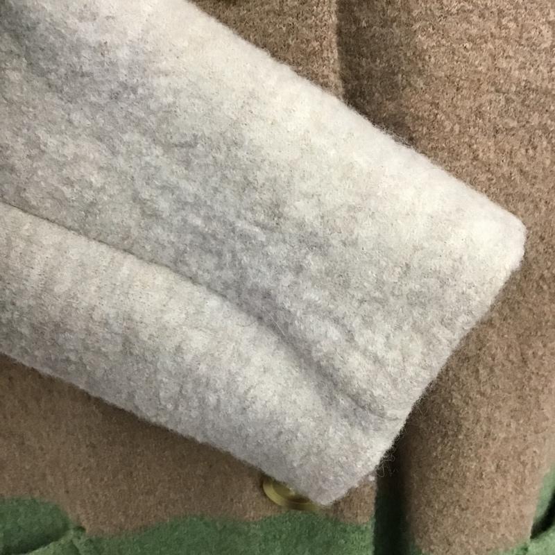 ビュル デ サボン bulle de savon コート コート一般 03-01-CO-041-13-2 ウール 丸襟 ロング丈 FREE 無地 ベージュ / ベージュ / X 茶 / ブラウン / X 緑 / グリーン / レディース USED 古着 中古 10101198