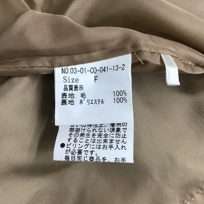 ビュル デ サボン bulle de savon コート コート一般 03-01-CO-041-13-2 ウール 丸襟 ロング丈 FREE 無地 ベージュ / ベージュ / X 茶 / ブラウン / X 緑 / グリーン / レディース USED 古着 中古 10101198