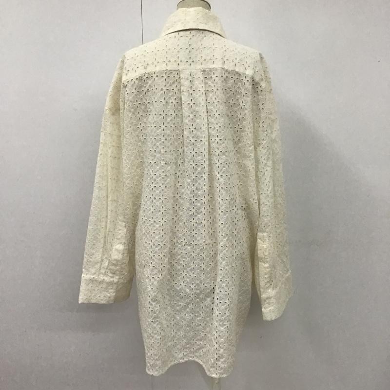 ザラ ZARA シャツ、ブラウス 長袖 2731 080 710 オーバーサイズ エンブロイダリー XS 刺繍 アイボリー / アイボリー / レディース USED 古着 中古 10101216