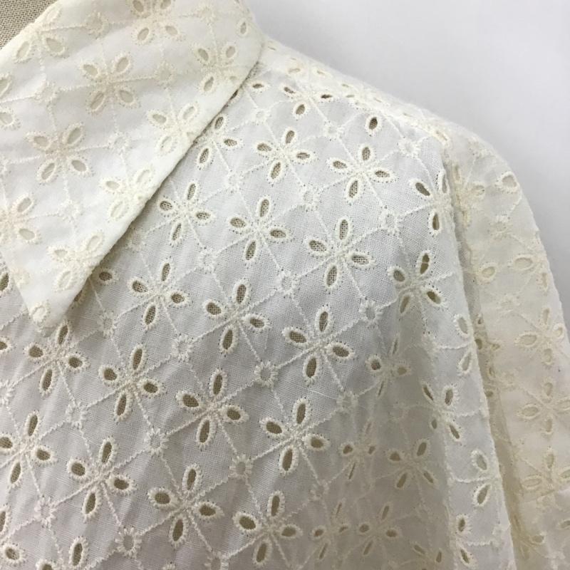 ザラ ZARA シャツ、ブラウス 長袖 2731 080 710 オーバーサイズ エンブロイダリー XS 刺繍 アイボリー / アイボリー / レディース USED 古着 中古 10101216