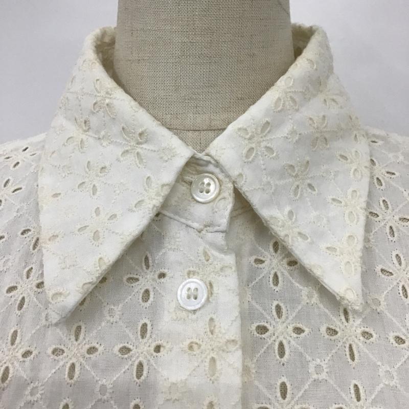 ザラ ZARA シャツ、ブラウス 長袖 2731 080 710 オーバーサイズ エンブロイダリー XS 刺繍 アイボリー / アイボリー / レディース USED 古着 中古 10101216