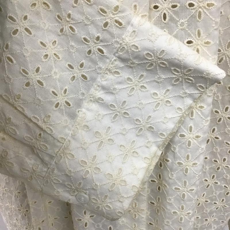 ザラ ZARA シャツ、ブラウス 長袖 2731 080 710 オーバーサイズ エンブロイダリー XS 刺繍 アイボリー / アイボリー / レディース USED 古着 中古 10101216