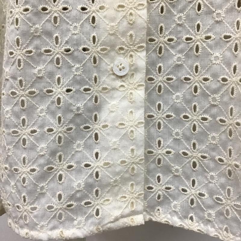 ザラ ZARA シャツ、ブラウス 長袖 2731 080 710 オーバーサイズ エンブロイダリー XS 刺繍 アイボリー / アイボリー / レディース USED 古着 中古 10101216