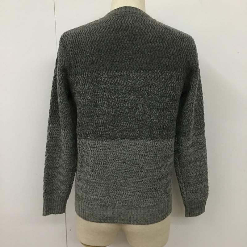 エディーバウアー Eddie Bauer ニット、セーター 長袖 クルーネック グラデーション XS 無地 灰 / グレー / メンズ USED 古着 中古 10101226