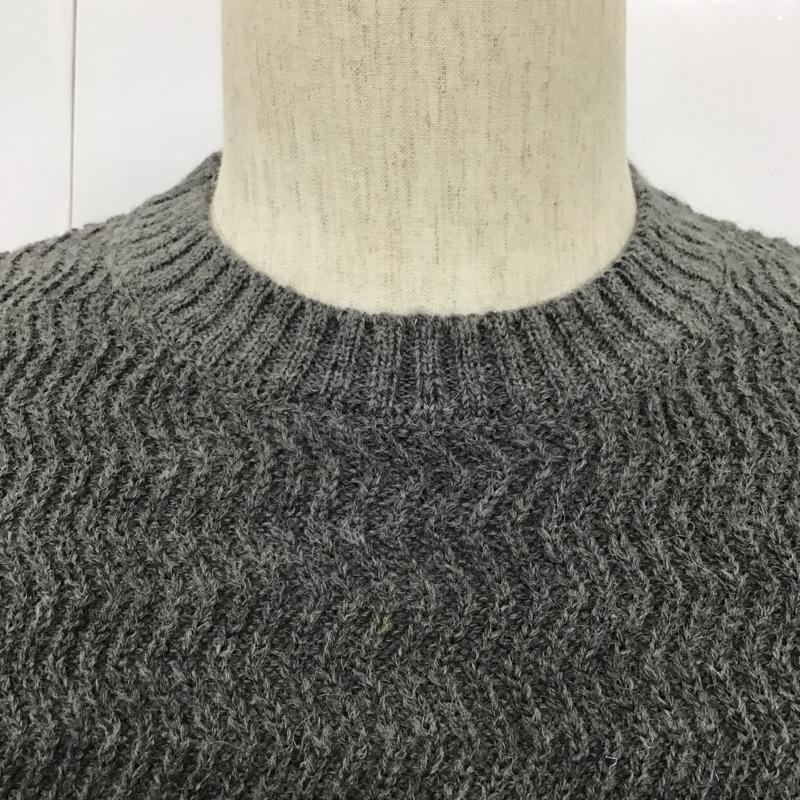 エディーバウアー Eddie Bauer ニット、セーター 長袖 クルーネック グラデーション XS 無地 灰 / グレー / メンズ USED 古着 中古 10101226