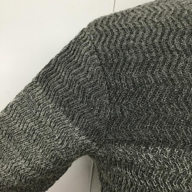 エディーバウアー Eddie Bauer ニット、セーター 長袖 クルーネック グラデーション XS 無地 灰 / グレー / メンズ USED 古着 中古 10101226