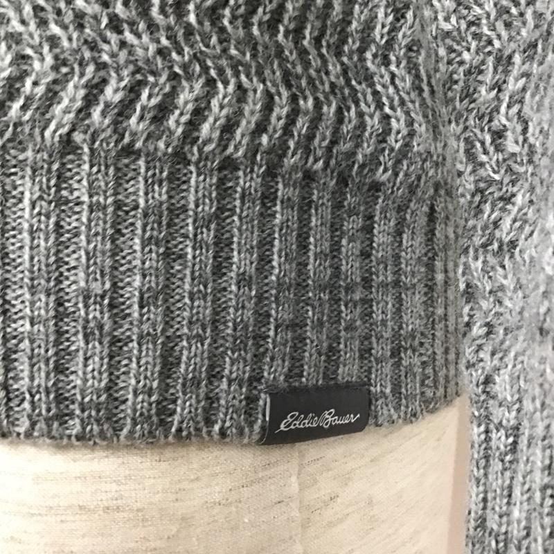 エディーバウアー Eddie Bauer ニット、セーター 長袖 クルーネック グラデーション XS 無地 灰 / グレー / メンズ USED 古着 中古 10101226