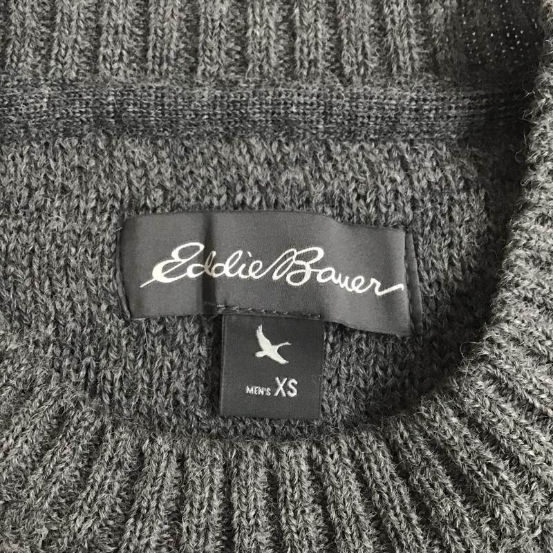 エディーバウアー Eddie Bauer ニット、セーター 長袖 クルーネック グラデーション XS 無地 灰 / グレー / メンズ USED 古着 中古 10101226