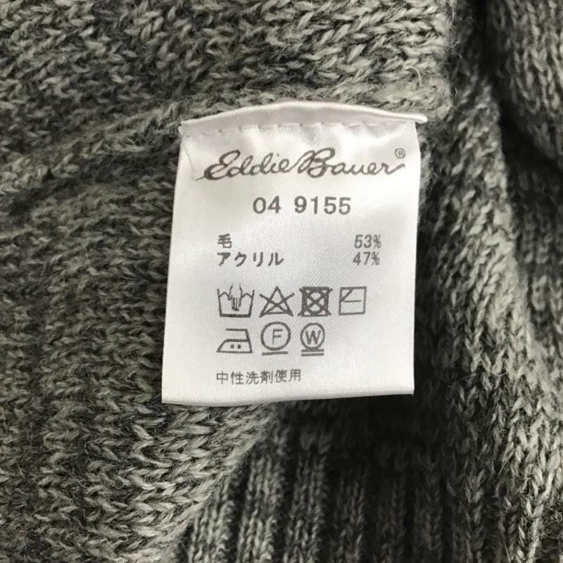 エディーバウアー Eddie Bauer ニット、セーター 長袖 クルーネック グラデーション XS 無地 灰 / グレー / メンズ USED 古着 中古 10101226