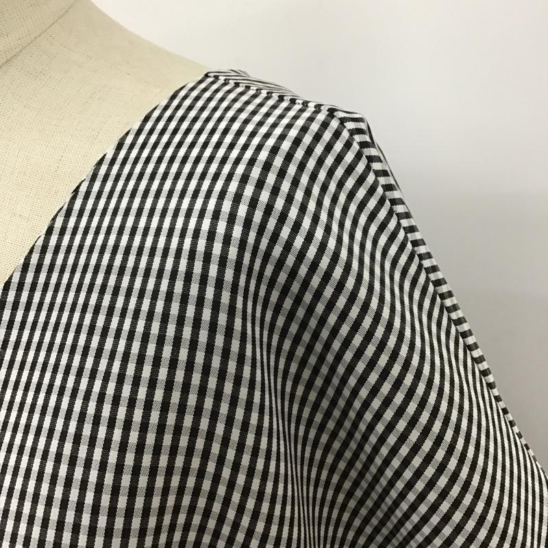 ロペピクニック ROPE' PICNIC シャツ、ブラウス 半袖 GDH-1887-A ギンガムチェックブラウス 半袖シャツ Vネックシャツ パフスリーブ FREE チェック 白 / ホワイト / X 黒 / ブラック / レディース USED 古着 中古 10101240