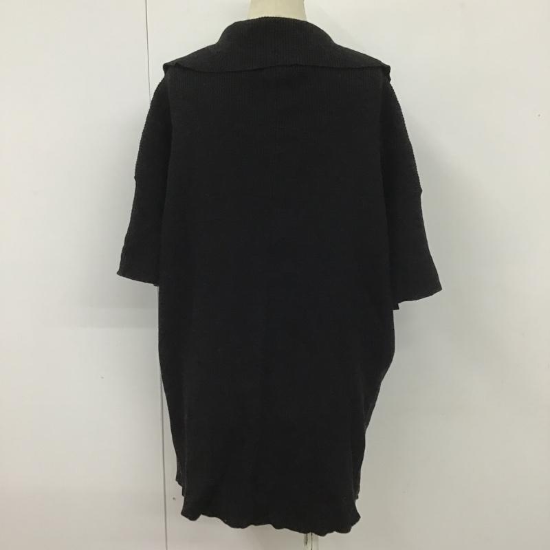 アングリッド Ungrid カットソー 半袖 半袖ニット カラーニットカットソー Vネックニットカットソー リブニットカットソー FREE 無地 黒 / ブラック /  レディース USED 古着 中古 10101247