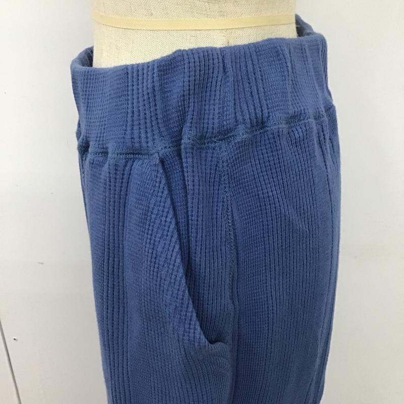 レイビームス Ray BEAMS ボトムス ボトムス 63-23-0291-101 スリットランダムワッフルパンツ カジュアルパンツ フレアパンツ 1 無地 青 / ブルー /  レディース USED 古着 中古 10101263