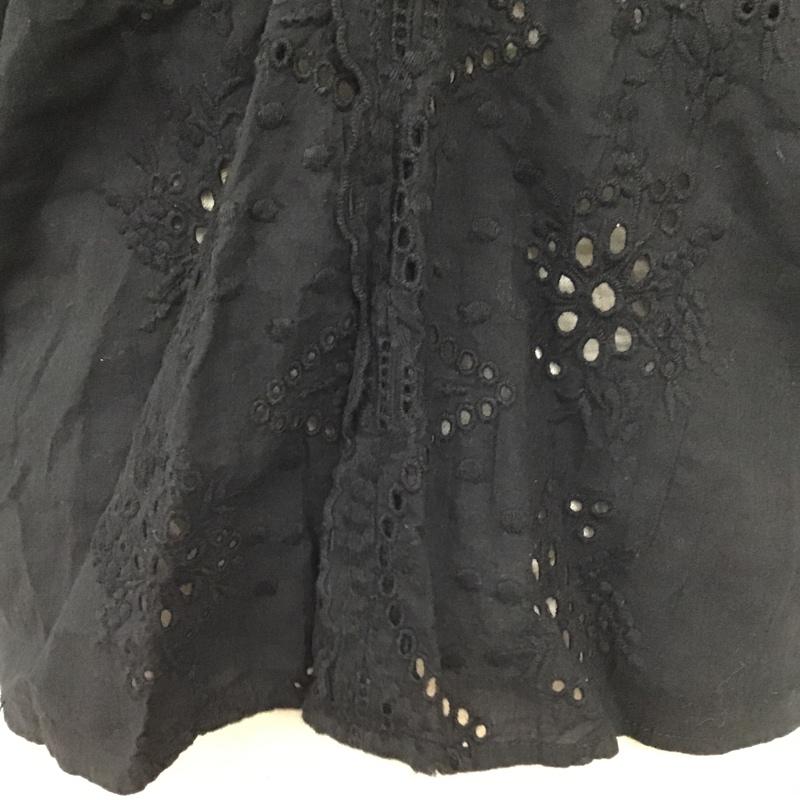 ローリーズファーム LOWRYS FARM カットソー 半袖 LF617052TS ブラウス 半袖シャツ ワイドネックカットソー カジュアルシャツ M 無地 黒 / ブラック /  レディース USED 古着 中古 10101271