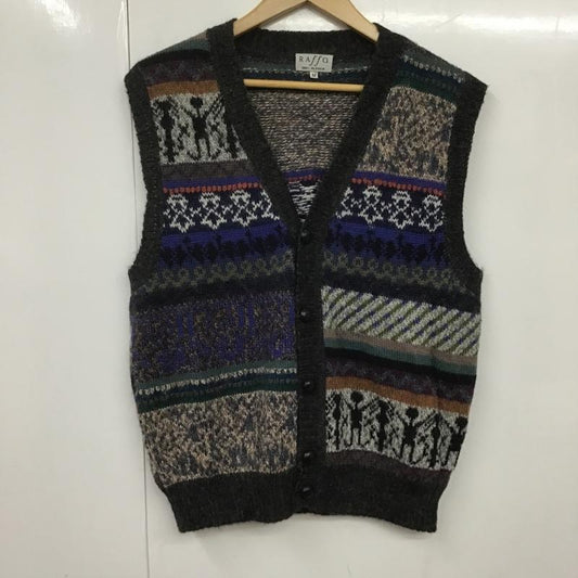古着 USED ベスト ベスト ニットベスト ノースリーブカットソー Vネックベスト セーター 古着 ヴィンテージ M 総柄 マルチカラー / マルチカラー /  レディース USED 古着 中古 10101277