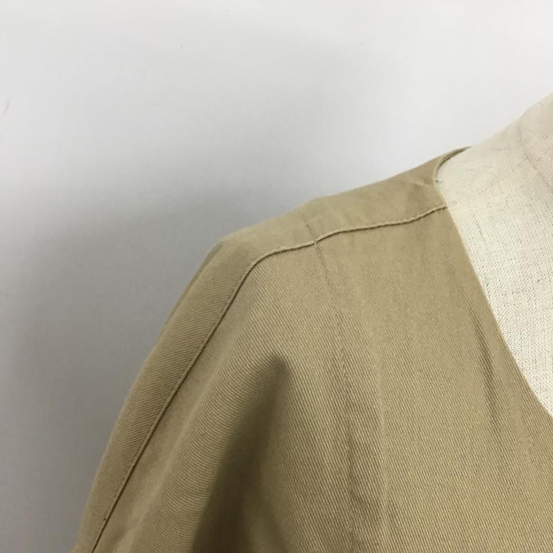 エヘカソポ ehka sopo ジャケット、上着 ジャンパー、ブルゾン GKU-1301881 ノーカラートレンチコート ロングコート アウター M 無地 ベージュ / ベージュ / レディース USED 古着 中古 10101289