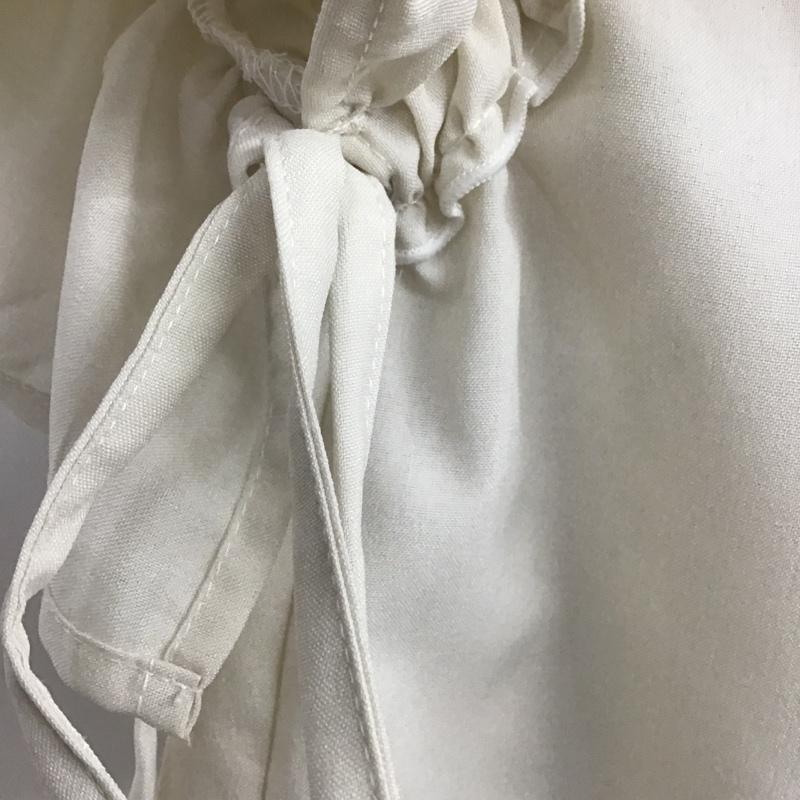 ナノユニバース nano・universe カットソー 半袖 673-9121022 リネンライクフレアスリーブブラウス 半袖カットソー バックスリットカットソー FREE 無地 白 / ホワイト /  レディース USED 古着 中古 10101291