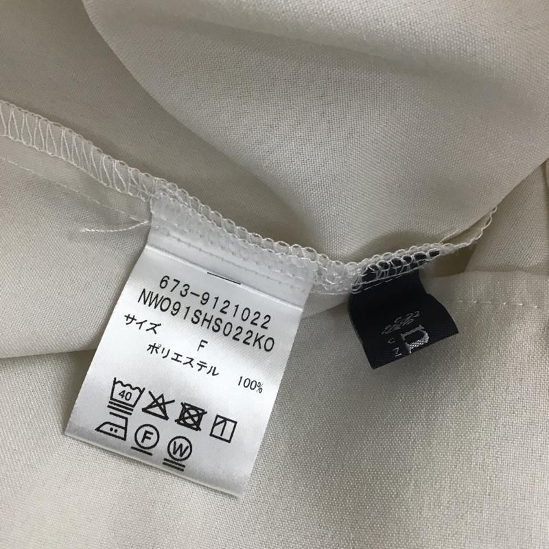 ナノユニバース nano・universe カットソー 半袖 673-9121022 リネンライクフレアスリーブブラウス 半袖カットソー バックスリットカットソー FREE 無地 白 / ホワイト /  レディース USED 古着 中古 10101291