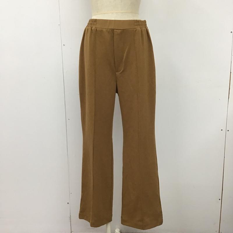ニコアンド niko and... パンツ スラックス ST94TL02AD カットカルゼフレアパンツ センタープレス フレアパンツ カジュアルパンツ 3 無地 キャメル / キャメル /  レディース USED 古着 中古 10101292