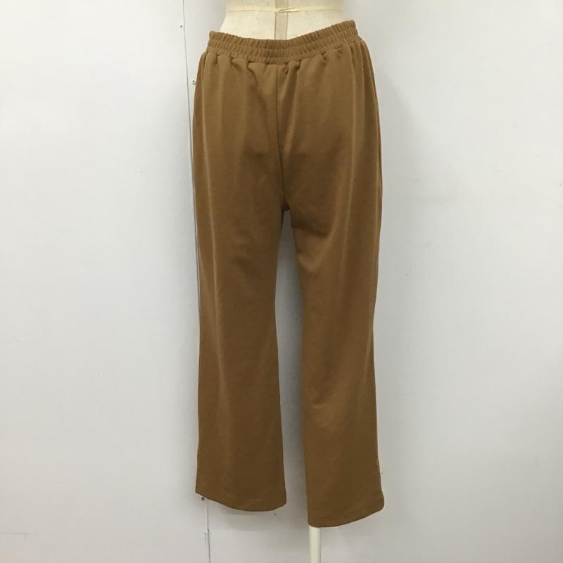 ニコアンド niko and... パンツ スラックス ST94TL02AD カットカルゼフレアパンツ センタープレス フレアパンツ カジュアルパンツ 3 無地 キャメル / キャメル /  レディース USED 古着 中古 10101292