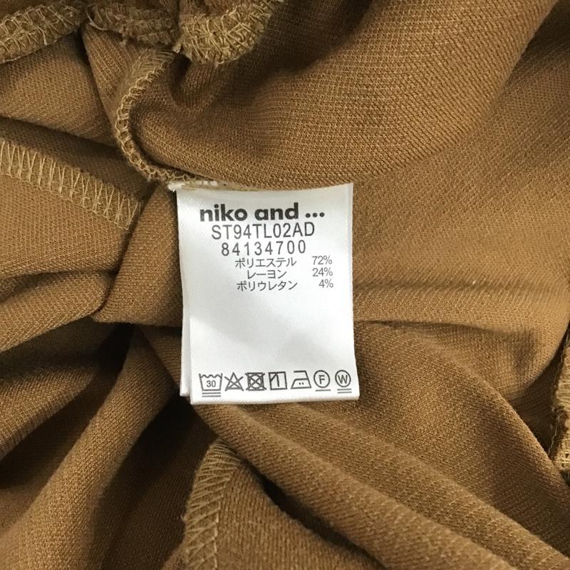 ニコアンド niko and... パンツ スラックス ST94TL02AD カットカルゼフレアパンツ センタープレス フレアパンツ カジュアルパンツ 3 無地 キャメル / キャメル /  レディース USED 古着 中古 10101292