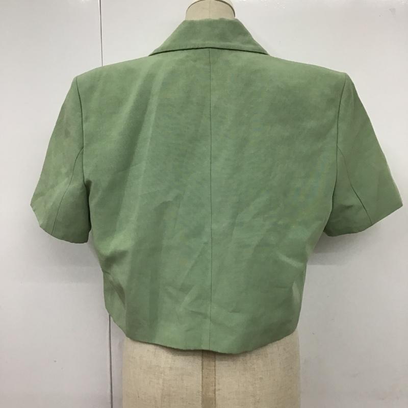 ザラ ZARA ジャケット、上着 ジャケット、ブレザー 2010 713 551 半袖 ショート丈 タグ付き M 無地 薄緑 / ライトグリーン / レディース USED 古着 中古 10101315