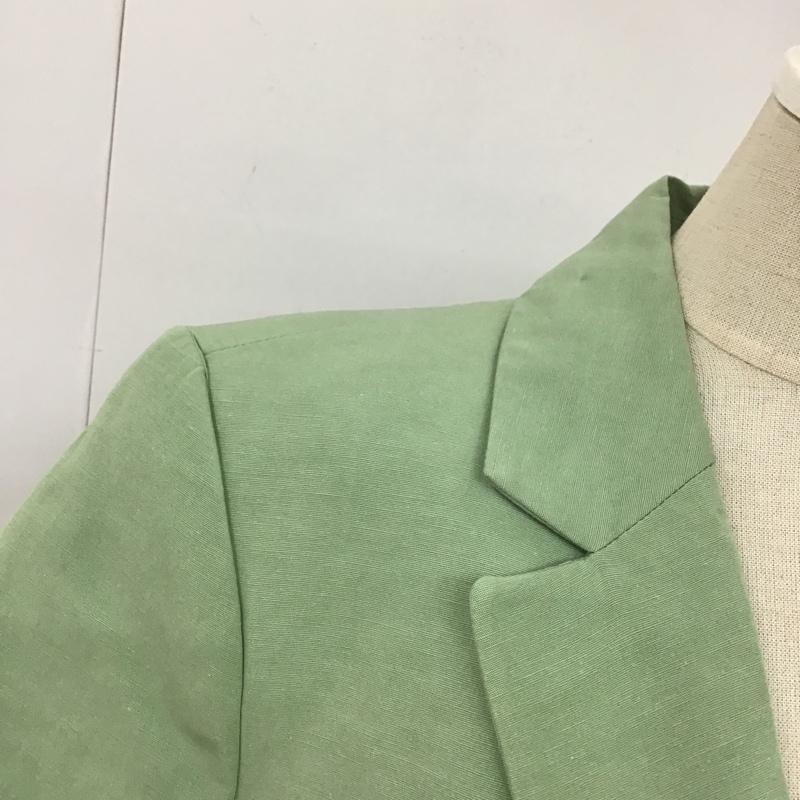 ザラ ZARA ジャケット、上着 ジャケット、ブレザー 2010 713 551 半袖 ショート丈 タグ付き M 無地 薄緑 / ライトグリーン / レディース USED 古着 中古 10101315
