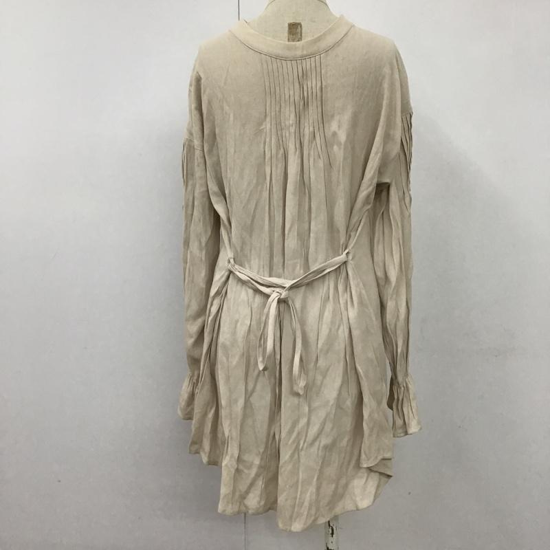 ローズバッド ROSE BUD チュニック 長袖 600-0210014 ピンタック FREE 無地 グレージュ / グレージュ / レディース USED 古着 中古 10101320