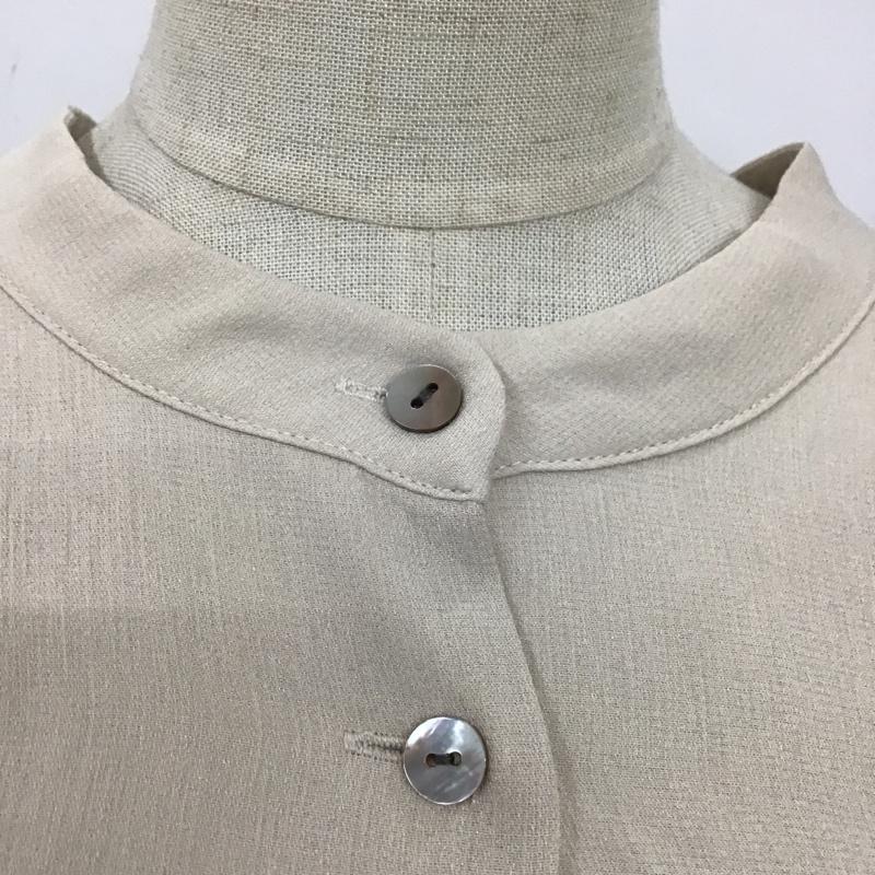 ローズバッド ROSE BUD チュニック 長袖 600-0210014 ピンタック FREE 無地 グレージュ / グレージュ / レディース USED 古着 中古 10101320