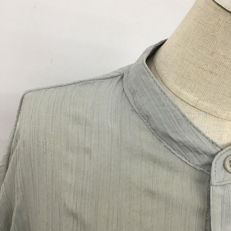 ロペピクニック ROPE' PICNIC シャツ、ブラウス 長袖 GDH-10300-A クレープシフォンチュニックブラウス バンドカラー 38 無地 灰 / グレー / レディース USED 古着 中古 10101321