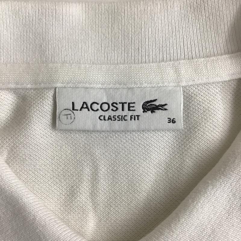 ラコステ LACOSTE ポロシャツ 半袖 36 無地 白 / ホワイト / レディース USED 古着 中古 10101325