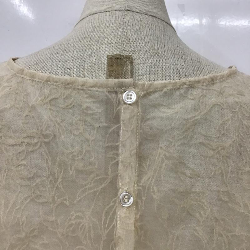 ミスティック mystic シャツ、ブラウス 長袖 MYZ1031104A0005 シアーパフスリーブブラウス 2WAY 前後着 FREE 刺繍 ベージュ / ベージュ / レディース USED 古着 中古 10101326