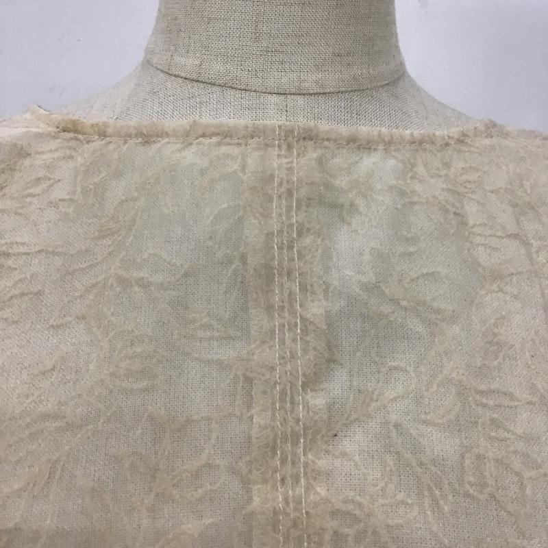 ミスティック mystic シャツ、ブラウス 長袖 MYZ1031104A0005 シアーパフスリーブブラウス 2WAY 前後着 FREE 刺繍 ベージュ / ベージュ / レディース USED 古着 中古 10101326
