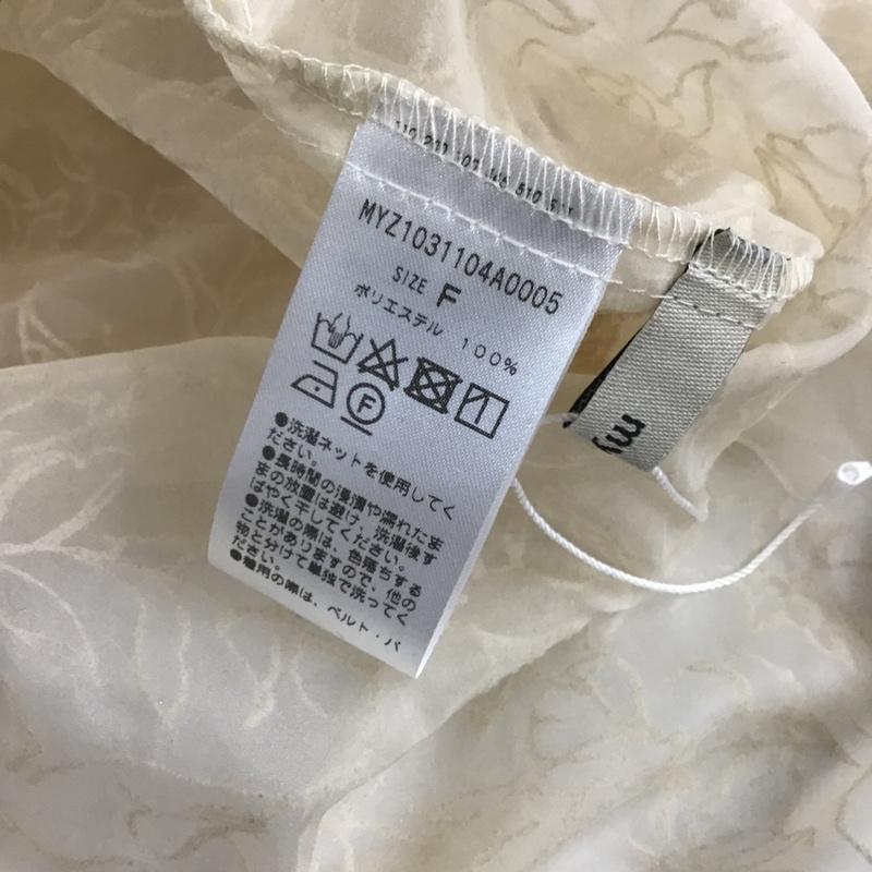 ミスティック mystic シャツ、ブラウス 長袖 MYZ1031104A0005 シアーパフスリーブブラウス 2WAY 前後着 FREE 刺繍 ベージュ / ベージュ / レディース USED 古着 中古 10101326
