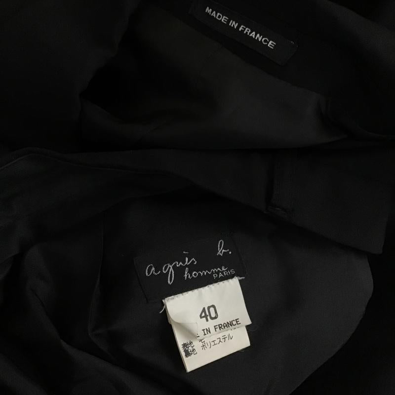 アニエス・ベー agnes b. スーツ スーツ 101111 テーラードジャケット ウール セットアップ パンツ 無地 黒 / ブラック / メンズ USED 古着 中古 10101344