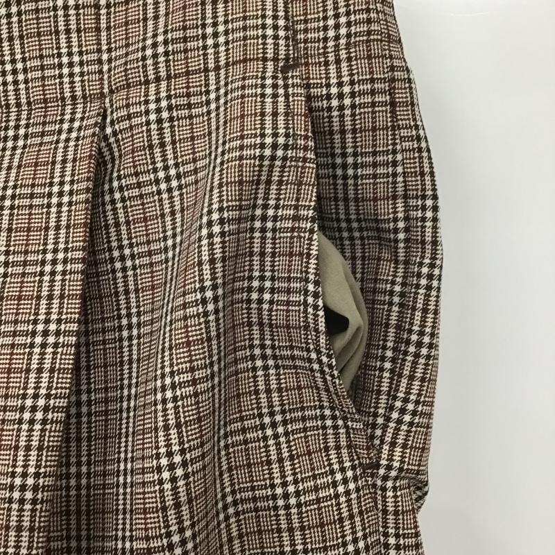 ニコアンド niko and... ボトムス ボトムス S204NL45AD クロップドパンツ L チェック 茶 / ブラウン / X 赤 / レッド / X アイボリー / アイボリー /  レディース USED 古着 中古 10101353
