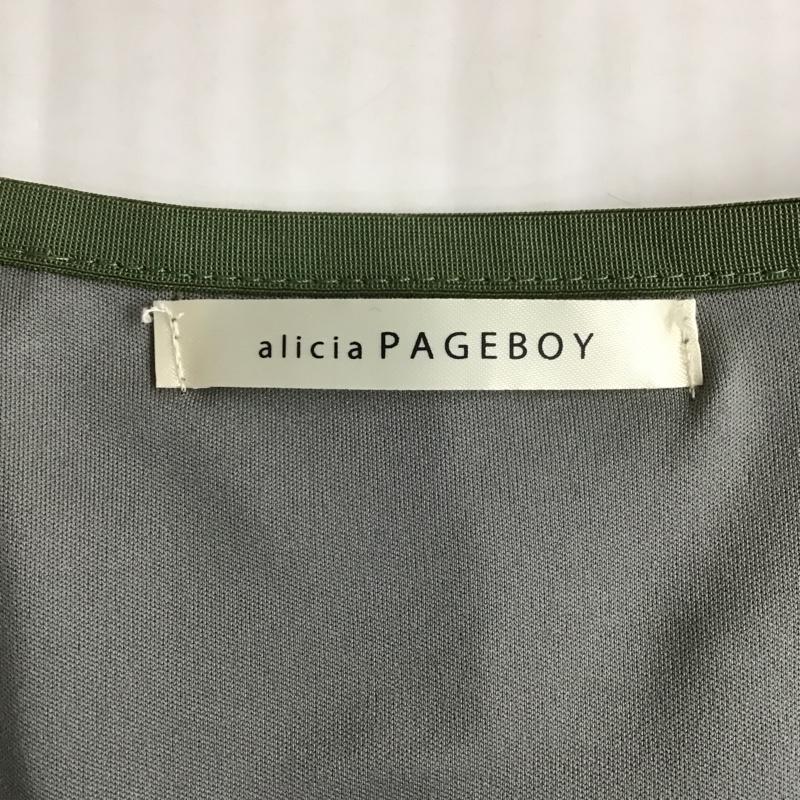 アリシアページボーイ alicia PAGEBOY ジャケット、上着 ジャケット、ブレザー PB870004AL ノーカラージャケット Vネック FREE 無地 カーキ / カーキ / レディース USED 古着 中古 10101355