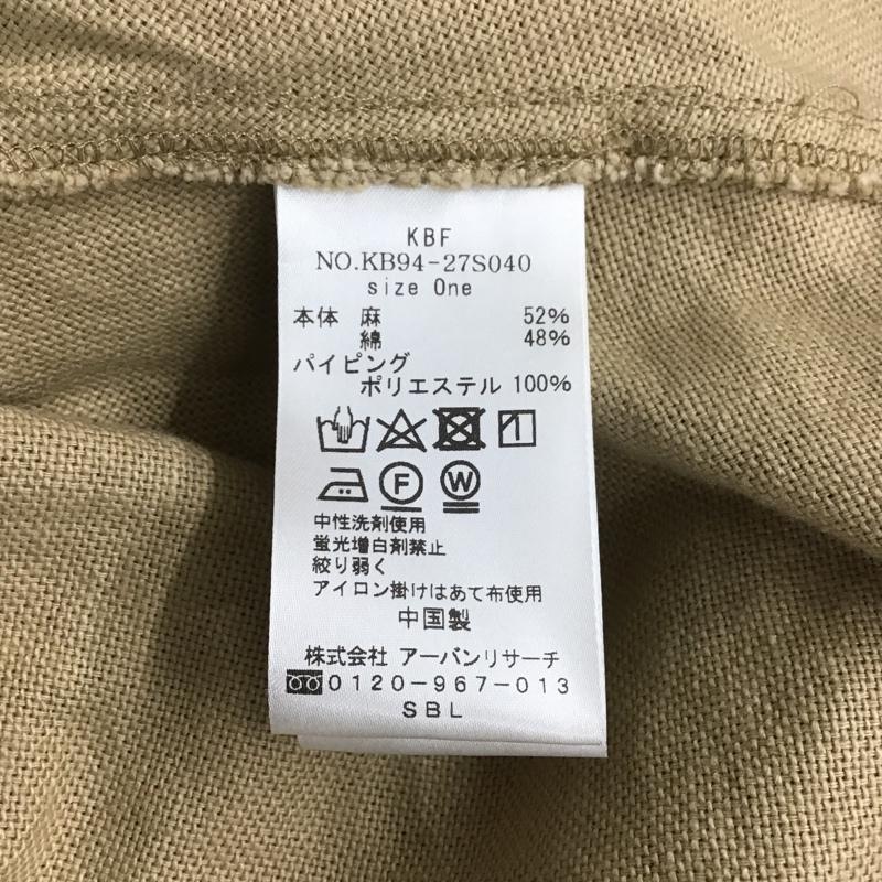 ケービーエフ KBF ジャケット、上着 ジャケット、ブレザー KB94-27S040 カシュクールブルゾン 綿麻 無地 ベージュ / ベージュ / レディース USED 古着 中古 10101358