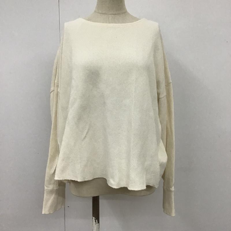 ニコアンド niko and... カットソー 長袖 M 無地 オフホワイト / オフホワイト /  レディース USED 古着 中古 10101376