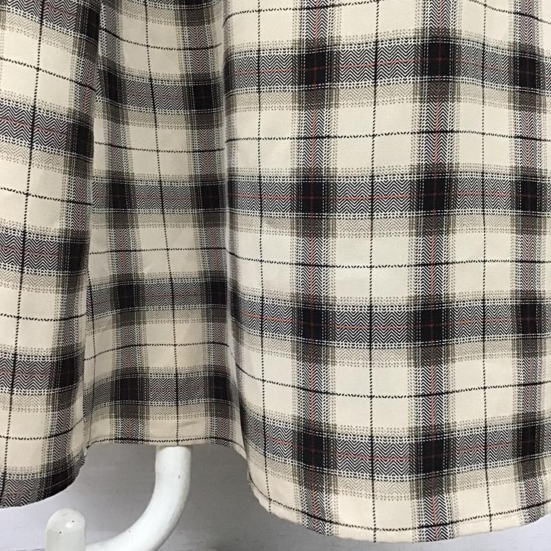 アイテムズ アーバンリサーチ ITEMS URBAN RESEARCH スカート ロングスカート IT87-25N015 フレアスカート FREE チェック ベージュ / ベージュ / X 黒 / ブラック / X 茶 / ブラウン / X 赤 / レッド / レディース USED 古着 中古 10101390