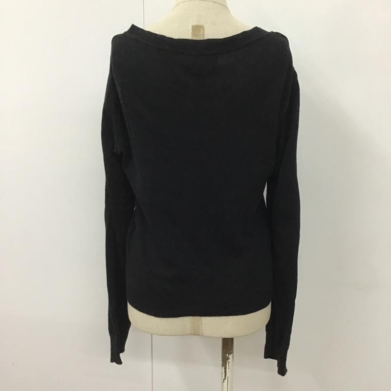 ジルスチュアート JILLSTUART カーディガン 長袖 125-260287 ビシュー コットン FREE 無地 黒 / ブラック / レディース USED 古着 中古 10101392