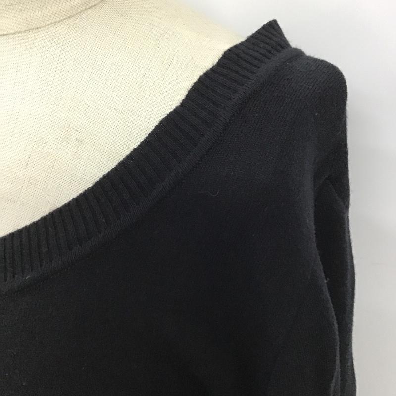 ジルスチュアート JILLSTUART カーディガン 長袖 125-260287 ビシュー コットン FREE 無地 黒 / ブラック / レディース USED 古着 中古 10101392