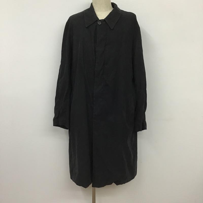ランバン LANVIN ジャケット、上着 ジャンパー、ブルゾン ロングコート カラーロングジャケット カジュアルジャケット アウター 無地 黒 / ブラック / メンズ USED 古着 中古 10101418