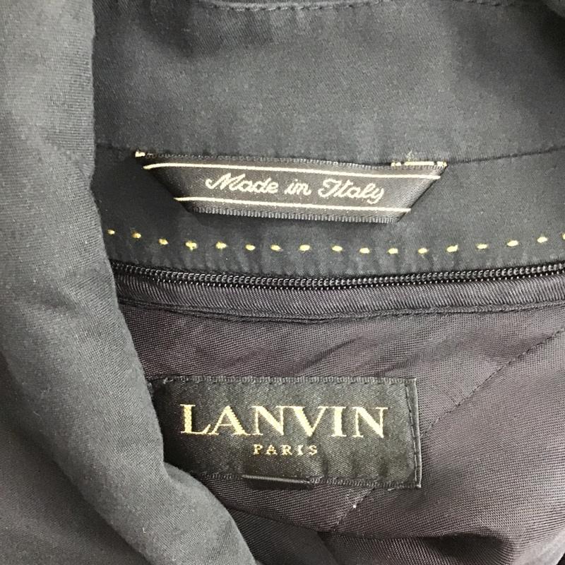 ランバン LANVIN ジャケット、上着 ジャンパー、ブルゾン ロングコート カラーロングジャケット カジュアルジャケット アウター 無地 黒 / ブラック / メンズ USED 古着 中古 10101418