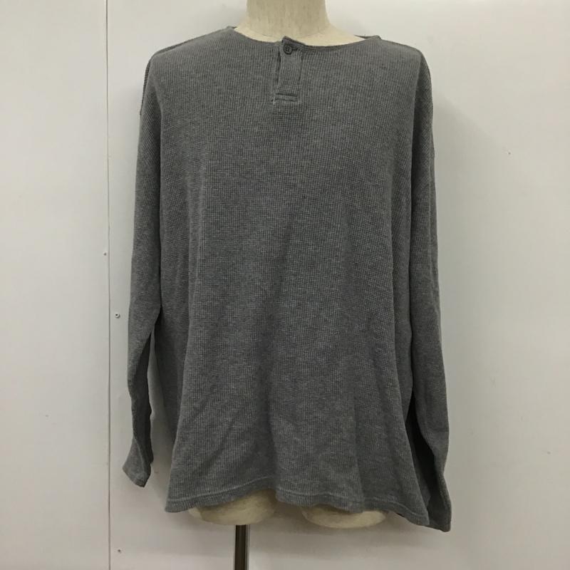 エッセンシャルズ ESSENTIALS カットソー 長袖 8312-343-1433 長袖Tシャツ ヘンリーネックカットソー ワッフルロングスリーブカットソー S 無地 灰 / グレー / メンズ USED 古着 中古 10101429