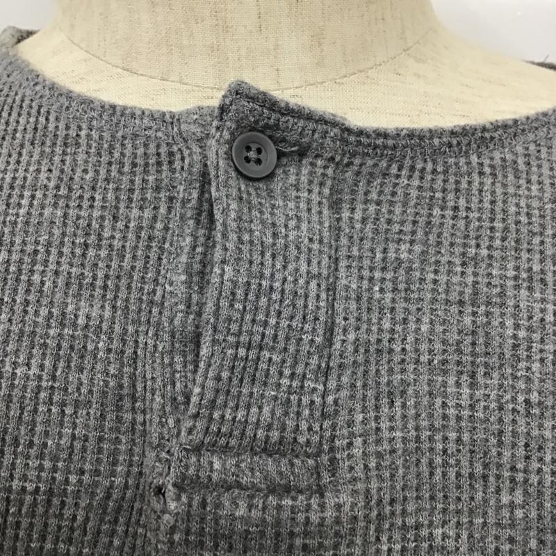エッセンシャルズ ESSENTIALS カットソー 長袖 8312-343-1433 長袖Tシャツ ヘンリーネックカットソー ワッフルロングスリーブカットソー S 無地 灰 / グレー / メンズ USED 古着 中古 10101429