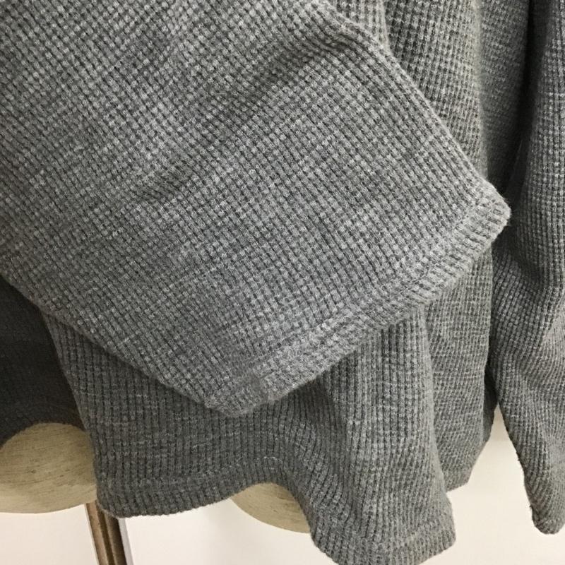 エッセンシャルズ ESSENTIALS カットソー 長袖 8312-343-1433 長袖Tシャツ ヘンリーネックカットソー ワッフルロングスリーブカットソー S 無地 灰 / グレー / メンズ USED 古着 中古 10101429